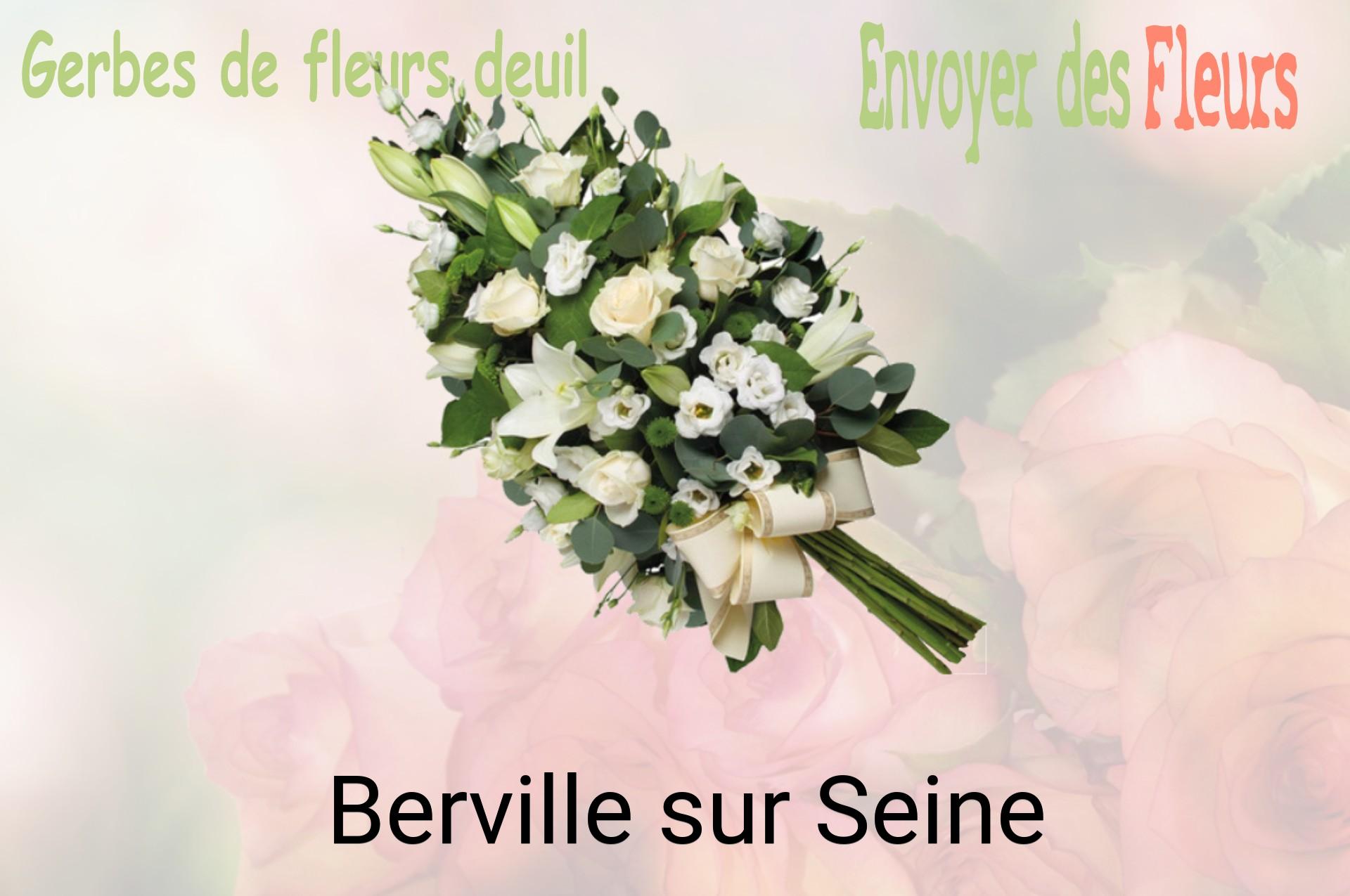 Gerbe de fleurs de deuil livrée à Berville-sur-Seine